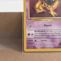 Sabrina's Abra 19 WOTC Black Star Promo Pokemon Card Vintage - Image 3