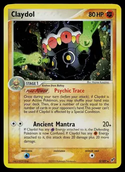 Pokemon Card - Claydol Deoxys 5/107 Holo Rare - Image 1