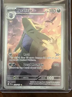 Pokemon TCG Tyranitar Scarlet & Violet Paldea Evolved Holo Card 222/193 IR - Image 1