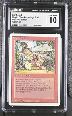 1994 MTG Magic EARTHBIND, Revised Edition, CGC 10 GEM Mint! LOW POP (17) - Image 1