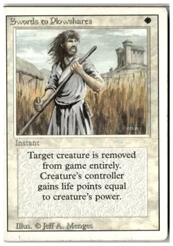 MTG Swords to Plowshares -Revised Edition Heavily Played English - Image 1