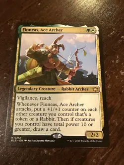 2025 Magic The Gathering Bloomburrow #R212 Finneas Ace Archer - Image 1