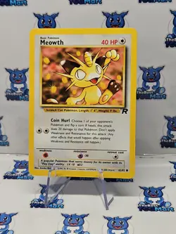 Meowth 62/82 Team Rocket Pokemon LP - Image 1