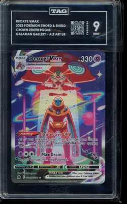 2023 Deoxys VMAX GG45 Galarian Gallery Alt Art TAG 9 Pokemon - Image 1