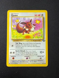 Eevee 51/64 - Vintage Pokemon Jungle Unlimited - LP - Image 1