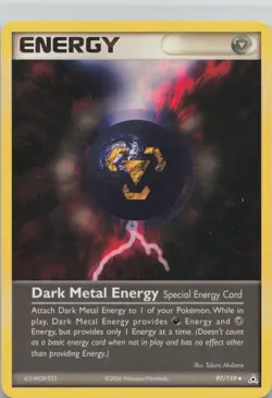 Dark Metal Energy 97/110 Uncommon Holon Phantoms Pokemon Moderately Played - Image 1