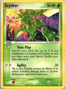 Pokemon TCG Scyther 46/115 Unseen Forces MP - Image 1