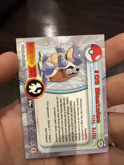 Blastoise #09 Pokemon Topps TV Series 1 1999 Black Topps - Image 2