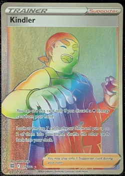 Pokemon Kindler 179/172 Secret Rainbow Rare Brilliant Stars Supporter NM - Image 1