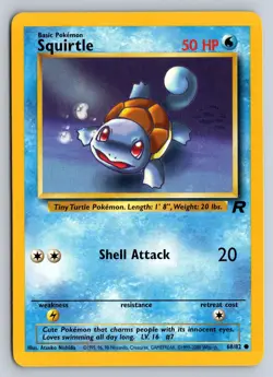 SQUIRTLE 68/82 COMMON TEAM ROCKET POKEMON UNLIMITED LP - Image 1