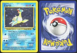Lapras 10/62 Holo Unlimited Holo Fossil Rare Sugimori Lightly Played - Image 1