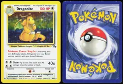 Dragonite 4/62 Holo Unlimited Holo Fossil Rare Himeno Lightly Played - Image 1