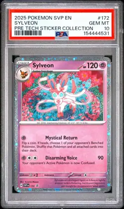 2025 POKEMON SVP EN-SV BLACK STAR PROMO #172 SYLVEON PSA 10 - Image 1
