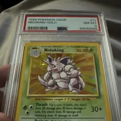 Pokemon TCG 1999 Base Set Nidoking 011/102 Holo Rare English PSA 8 89048566 - Image 3