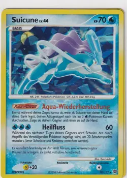 Pokemon Karte Ratselhafte Wunder Nr. 19/132 Suicune Shatter Foil Holo deutsch - Image 1