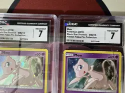 CGC 7 - Mew SM215 | Pokemon Hidden Fates Pin Promo - Image 4