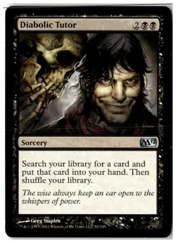MTG Diabolic Tutor - Magic 2012 (M12) Moderately Played English - Image 1