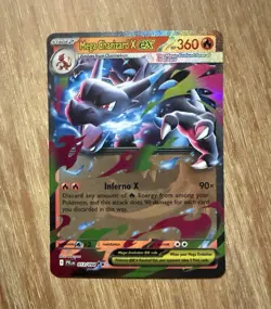 Pokemon TCG Mega Charizard X EX Flashfire Ultra Rare Full Art Holo EN 013/094 - Image 1