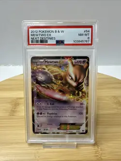 PSA 8 Mewtwo Ex #54 2012 Pokemon Black & White Next Destinies - Image 1