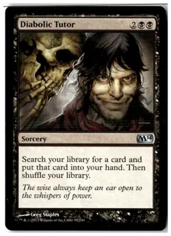 MTG Diabolic Tutor - Magic 2014 (M14) Moderately Played English - Image 1
