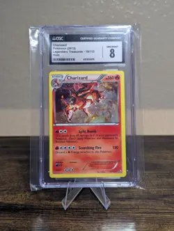 Pokemon Charizard 19/113 Legendary Treasures COSMOS Holo Rare CGC 8 English 2013 - Image 1