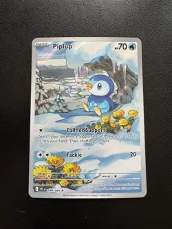 Pokemon TCG Piplup 098/094 – Phantasmal Flames – Illustration Rare – EN NM - Image 1
