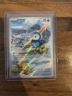 Pokemon TCG Piplup 098/094 – Phantasmal Flames – Illustration Rare – EN NM - Image 1