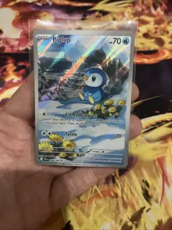 Piplup 098/094 Illustration Rare Phantasmal Flames Pokemon Card TCG NM - Image 1