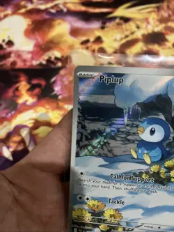 Piplup 098/094 Illustration Rare Phantasmal Flames Pokemon Card TCG NM - Image 3