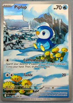 Piplup 098/094 - NM - Pokemon TCG Phantasmal Flames (PFL) Illustration Rare - Image 1