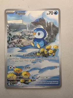 Pokemon TCG Phantasmal Flames Piplup 098/094 Illustration Rare NM - Image 1