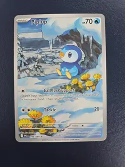 Pokemon TCG Piplup 098/094 Phantasmal Flames Illustration Rare NM - Image 1