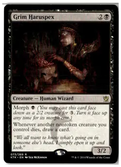 MTG Grim Haruspex - Khans of Tarkir Moderately Played English - Image 1