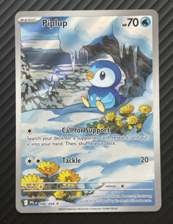 Piplup 098/094 Phantasmal Flames Pokemon Holo Illustration Rare Full Art Card NM - Image 1