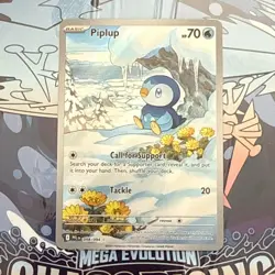 Pokemon Card TCG - Piplup 098/094 - Phantasmal Flames - Illustration Rare - NM ⭐ - Image 1