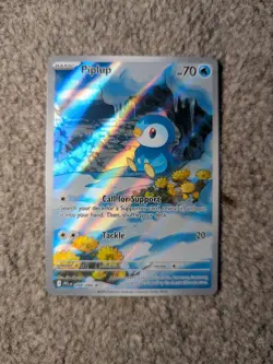 Pokemon Tcg Piplup 098/094 Phantasmal Flames Illustration Rare NM - Image 1