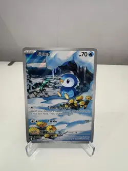 Pokemon TCG Piplup Illustration Rare 098/094 Phantasmal Flames-NM - Image 1