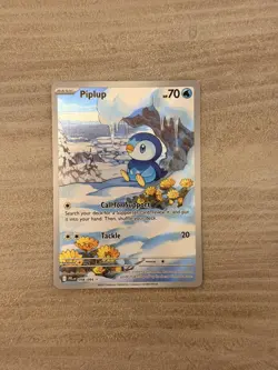Pokemon TCG Piplup Illustration Rare 098/094 Phantasmal Flames-NM - Image 1