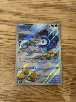 Pokemon TCG Piplup Illustration Rare 098/094 Phantasmal Flames-NM - Image 1