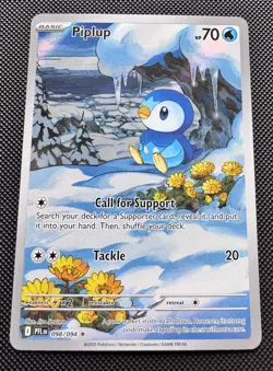 Pokemon TCG Piplup Illustration Rare 098/094 Phantasmal Flames NM - Image 1
