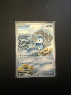 Pokemon TCG Piplup Phantasmal Flames Illustration Rare 098/094 NM - Image 1