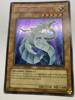 Yugioh Cyber Dragon Limited Edition Secret Rare CT03-EN002 HP - Image 1