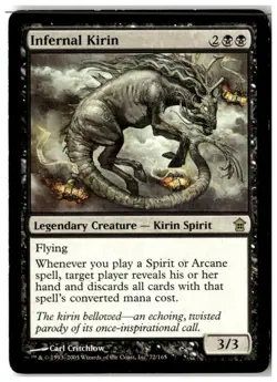 MTG Infernal Kirin - Saviors of Kamigawa Moderately Played English - Image 1