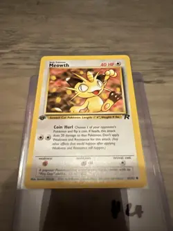 Pokemon TCG Meowth 1st Edition Team Rocket 62/82 NM #24 - Image 1