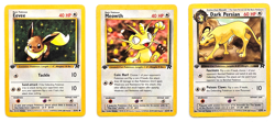 Pokemon TCG: Eevee 55 + Meowth 62 +Dark Persian 42/82 1st Edition Team Rocket HP - Image 1
