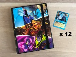 LOT OF 12: Disney Lorcana Villains Binders + 12 The Queen Mirror Seeker Promos - Image 1