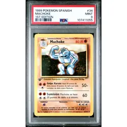 PSA 9 MINT Machoke 1st Edition 34/102 Pokemon Spanish Base Set (CGC/BGS) - Image 1