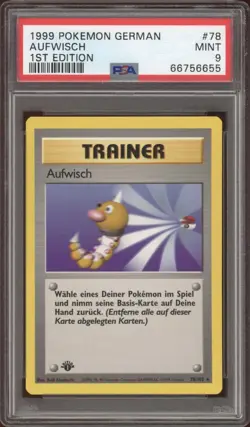 1999 Pokemon GERMAN 1st Edition Base Set Aufwisch-Scoop Up 78/102 PSA 9 MINT - Image 1
