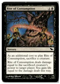 MTG Rite of Consumption - Shadowmoor Moderately Played English - Image 1