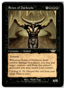 MTG Scion of Darkness - Legions Moderately Played English - Image 1